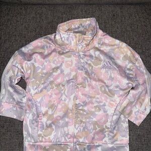 Adidas Girl’s Garden Floral Track Jacket Size 12 Months Reg Fit Coupe Standard